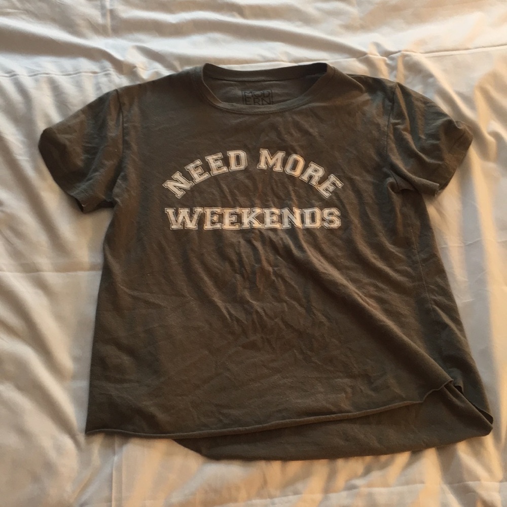 Small woman’s Army green Modern Lux  T-shirt